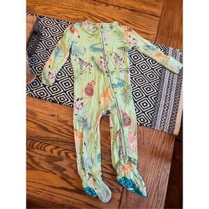 Posh Peanut Bamboo Zip Baby Footie Pajama Sleeper Size 9-12 Months